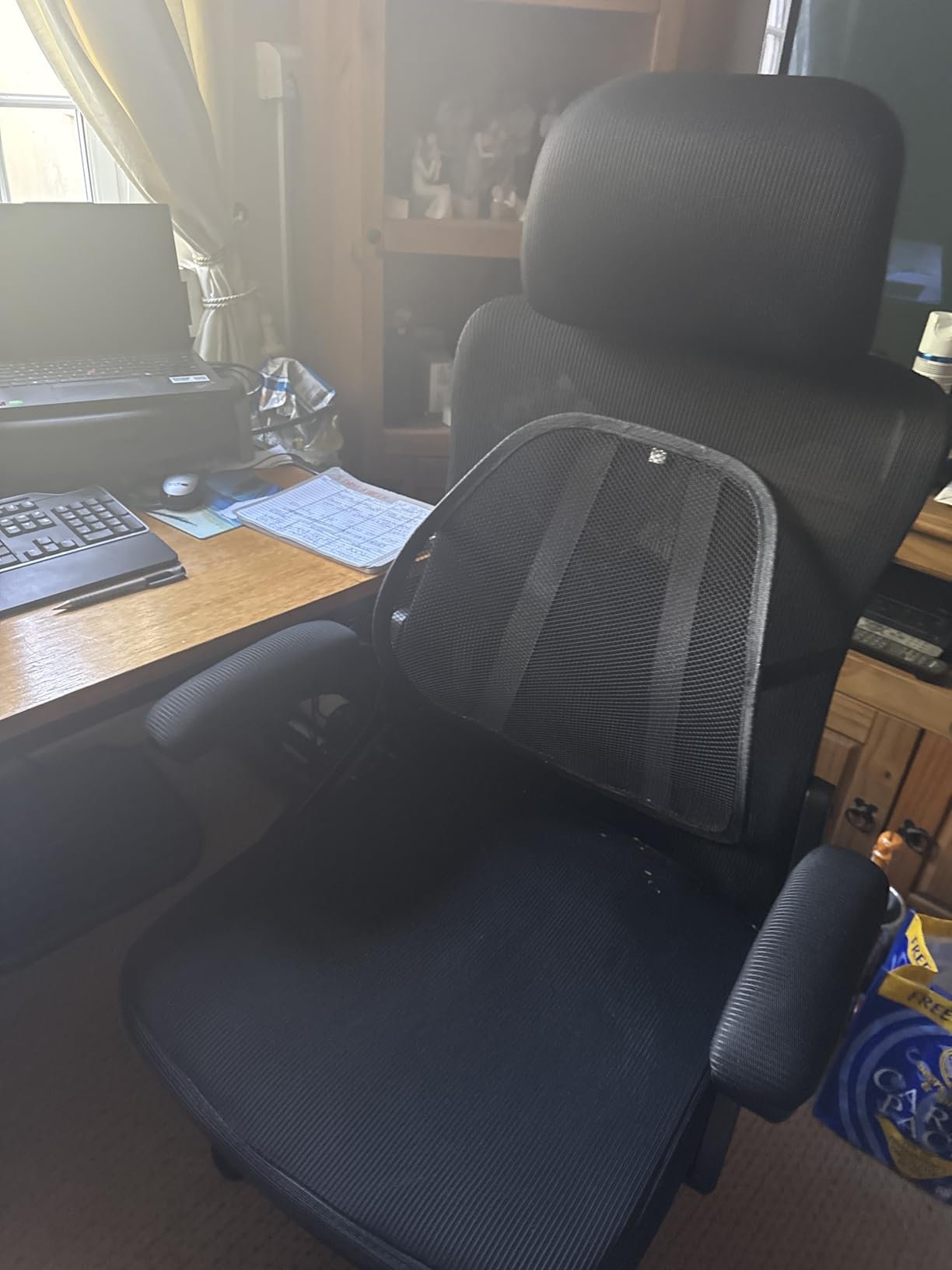 Customer photo of the chair at a home desk